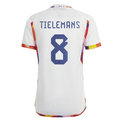 Belgien Youri Tielemans #8 Replika Udebanetrøje VM 2022 Kortærmet
